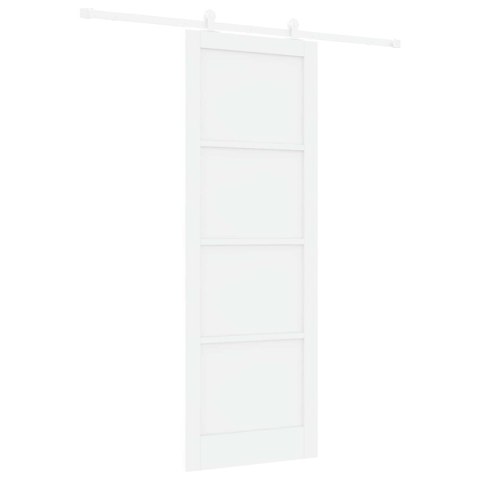 Drzwi przesuwne Biały 83 x 232 cm Lite drewno sosnowe