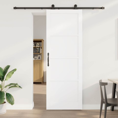 Drzwi przesuwne ORKDAL Biały 83 x 232 cm Lite drewno sosnowe