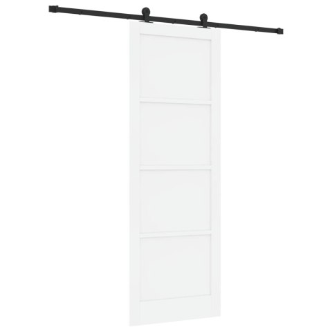 Drzwi przesuwne ORKDAL Biały 83 x 232 cm Lite drewno sosnowe