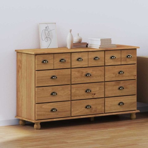 Komoda ASKIM Brązowy 79 x 40 x 133,5 cm Lite drewno sosnowe