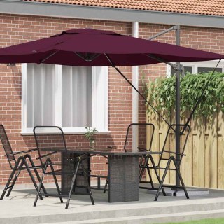 Parasol Roma Czerwony 286 x 284 x 265 cm Aluminium i Poliester