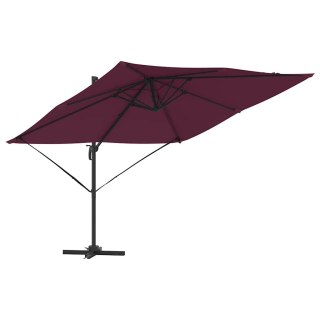 Parasol Roma Czerwony 286 x 284 x 265 cm Aluminium i Poliester