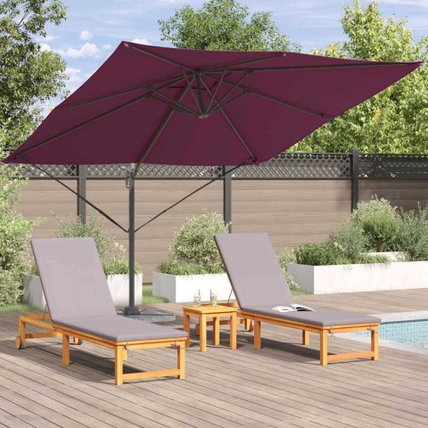 Parasol Roma Czerwony 286 x 284 x 265 cm Aluminium i Poliester