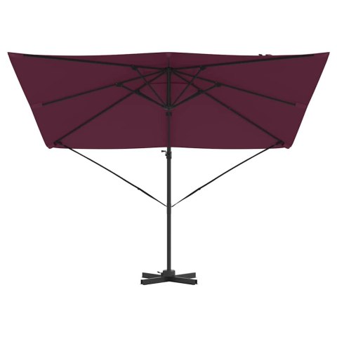 Parasol Roma Czerwony 286 x 284 x 265 cm Aluminium i Poliester