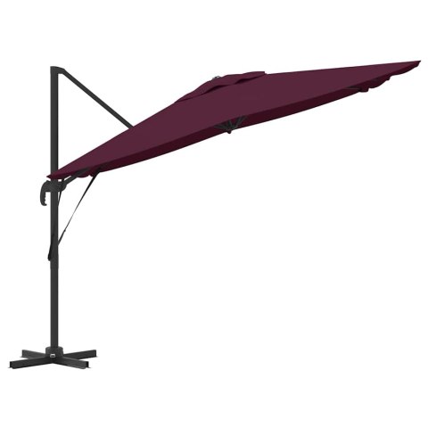 Parasol Roma Czerwony 286 x 284 x 265 cm Aluminium i Poliester