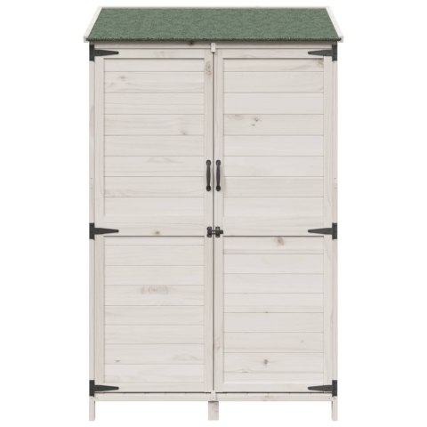 Shed ogrodowy Biały 106,5 x 56 x 176 cm Drewno inżynieryjne