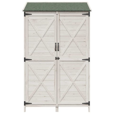 Shed ogrodowy Biały 106 x 56 x 176,5 cm Drewno inżynieryjne
