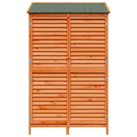 Shed ogrodowy brązowy 106 x 56 x 176,5 cm Drewno Świerkowe