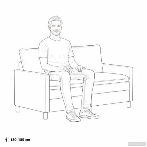 Sofa Czarny 156 x 81 x 87,5 cm Poliester