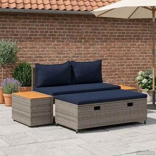Zestaw sof na zewnątrz 4 -Seater 4 pcs 55 x 30 x 39 cm