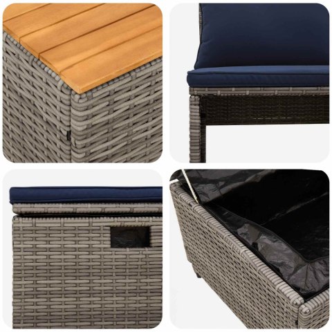 Zestaw sof na zewnątrz 4 -Seater 4 pcs 55 x 30 x 39 cm