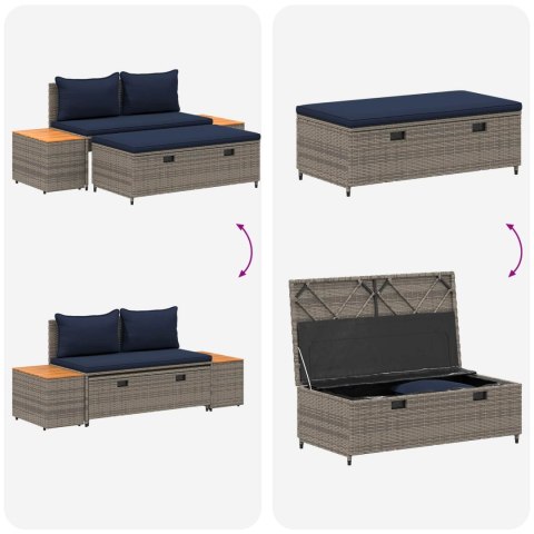 Zestaw sof na zewnątrz 4 -Seater 4 pcs 55 x 30 x 39 cm