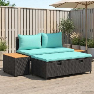 Zestaw sof na zewnątrz 4 -Seater 4 pcs 55 x 30 x 39 cm