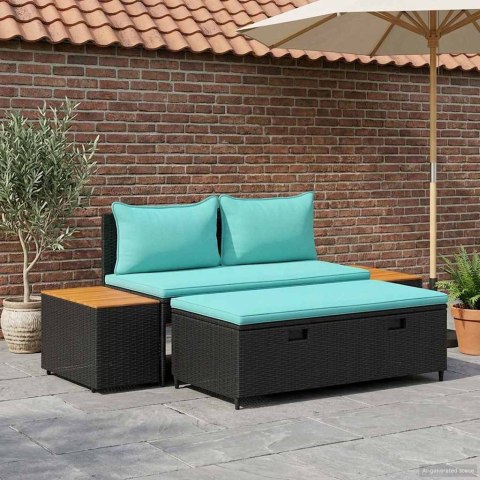 Zestaw sof na zewnątrz 4 -Seater 4 pcs 55 x 30 x 39 cm