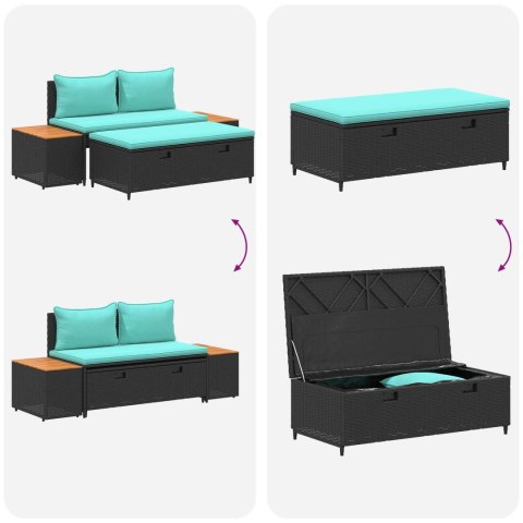 Zestaw sof na zewnątrz 4 -Seater 4 pcs 55 x 30 x 39 cm