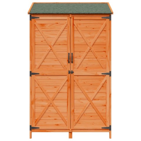 Shed ogrodowy brązowy 106 x 56 x 176,5 cm Drewno inżynieryjne