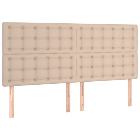 Łóżko kontynentalne, materac i LED cappuccino 160x200 cm