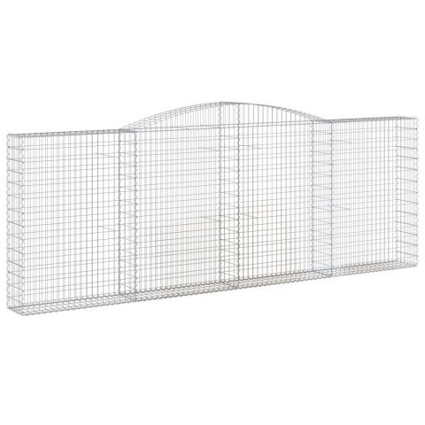 Kosze gabionowe, 2 szt, 400x30x140/160 cm, galwanizowane żelazo