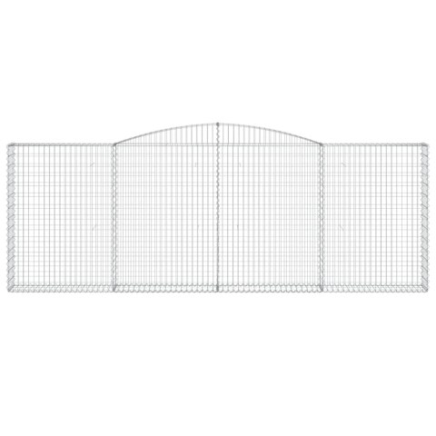 Kosze gabionowe, 2 szt, 400x30x140/160 cm, galwanizowane żelazo