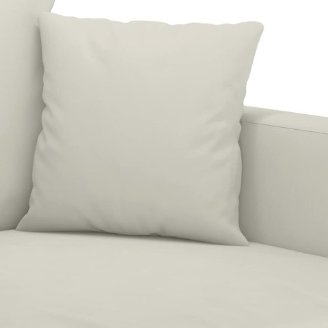Sofa 2-osobowa, kremowy, 140 cm, tapicerowana aksamitem