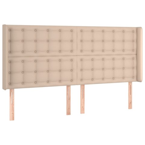Łóżko kontynentalne, materac i LED cappuccino 160x200 cm