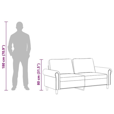 Sofa 2-osobowa, różowy, 140 cm, tapicerowana aksamitem