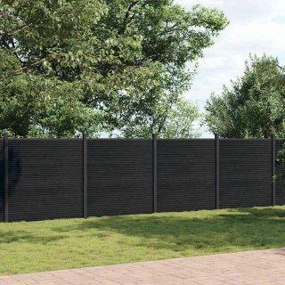 Panel ogrodzeniowy, szary, 1218x186 cm, WPC