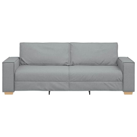 Sofa 3-osobowa Jasnoszara 220x78x84 cm Tkanina