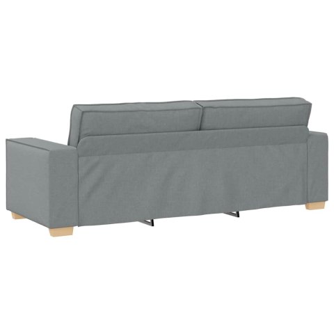 Sofa 3-osobowa Jasnoszara 220x78x84 cm Tkanina