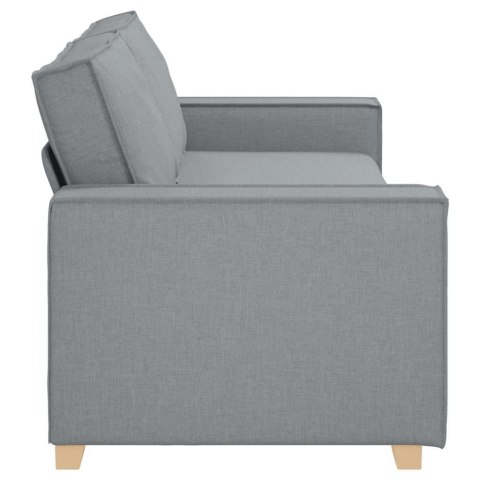 Sofa 3-osobowa Jasnoszara 220x78x84 cm Tkanina