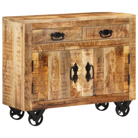 Komoda, 80x30x65 cm, lite, surowe drewno mango