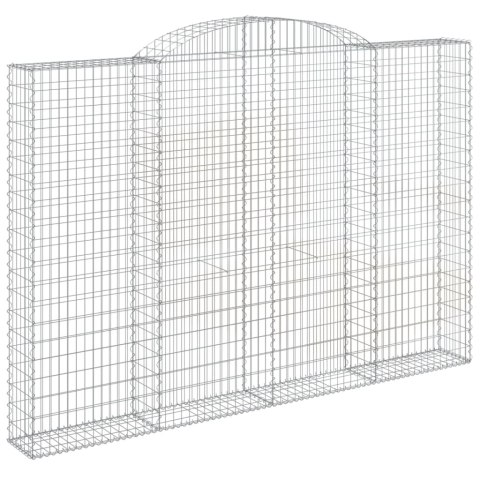 Kosze gabionowe, 5 szt, 300x30x200/220 cm, galwanizowane żelazo