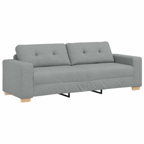 Sofa 3-osobowa jasnoszara 220x78x80 cm Tkanina