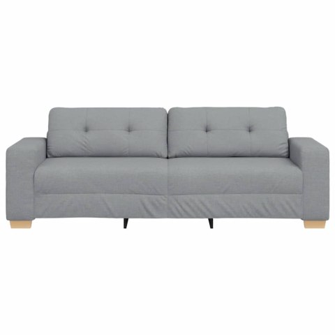 Sofa 3-osobowa jasnoszara 220x78x80 cm Tkanina