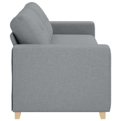 Sofa 3-osobowa jasnoszara 220x78x80 cm Tkanina