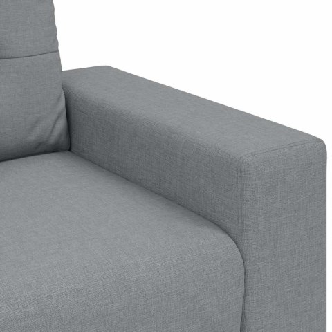 Sofa 3-osobowa jasnoszara 220x78x80 cm Tkanina