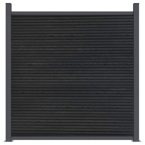 Panel ogrodzeniowy, szary, 699x186 cm, WPC