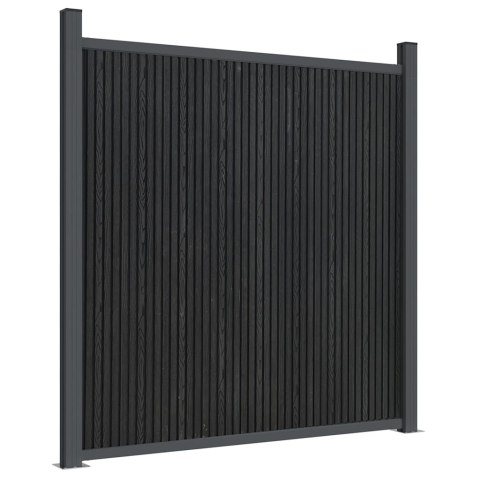 Panel ogrodzeniowy, szary, 699x186 cm, WPC