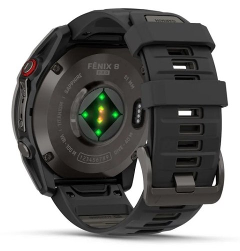 Zegarek Garmin Fenix 8, 51mm AMOLED czarny