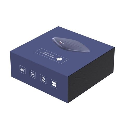 CARLINKIT Adapter Bezprzewodowy TBOX-Plus 4GB+64GB Apple Carplay/Android Auto niebieski