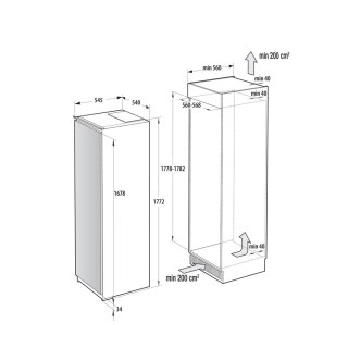 Chłodziarka lodówka do zabudowy GORENJE RI517E41WF