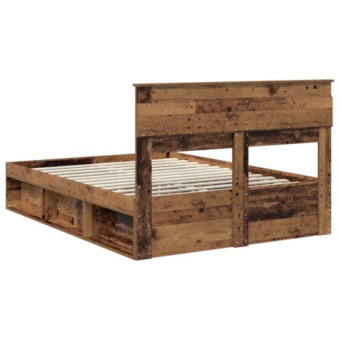 Ramka łóżka Stare drewno 150 x 200 cm Lite drewno sosnowe