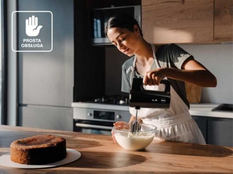 ELDOM ROBOT KUCHENNY R120 MIXO 400W, CZARNY, 5 PRĘDKOŚCI, UBIJANIE I MIESZANIE, PRZYCISK TURBO, POJEMNIK NA AKCESORIA
