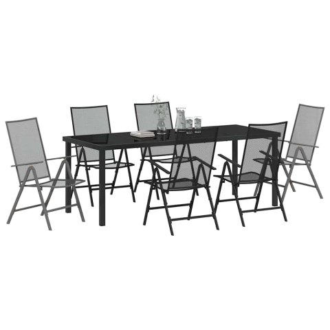 Zestaw do jadalni w ogrodzie 7 pcs Antracyt