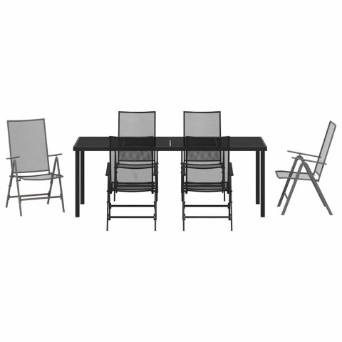 Zestaw do jadalni w ogrodzie 7 pcs Antracyt