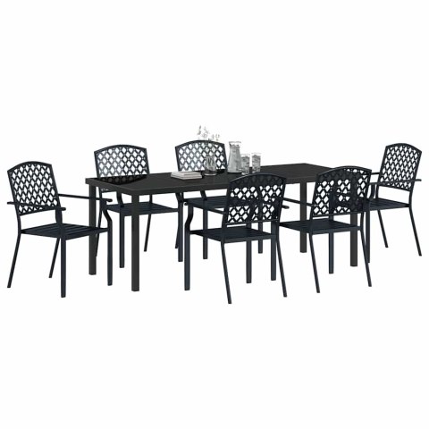 Zestaw do jadalni w ogrodzie 7 pcs Antracyt