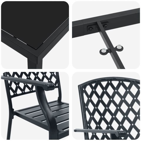 Zestaw do jadalni w ogrodzie 7 pcs Antracyt