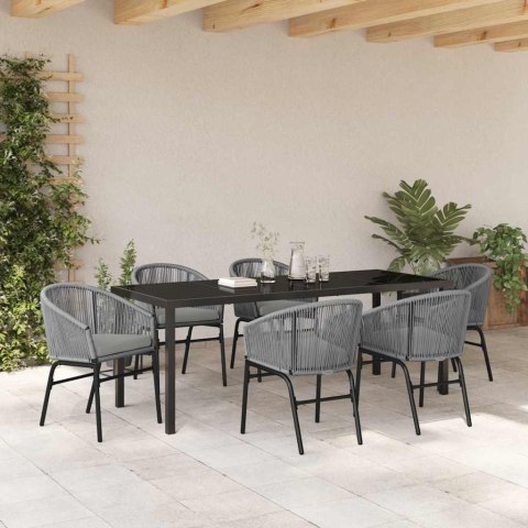 Zestaw do jadalni w ogrodzie 7 pcs Antracyt