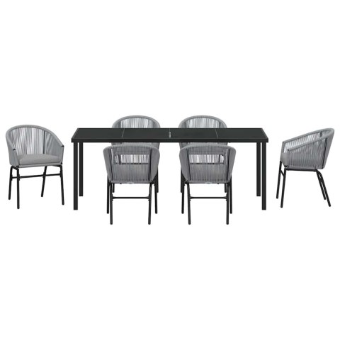 Zestaw do jadalni w ogrodzie 7 pcs Antracyt