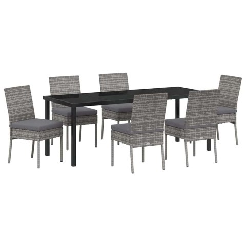 Zestaw do jadalni w ogrodzie 7 pcs Szary